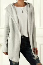 Load image into Gallery viewer, Pre-Order Open Front Lapel Tunic Hooded Coat