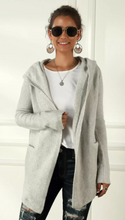 Load image into Gallery viewer, Pre-Order Open Front Lapel Tunic Hooded Coat