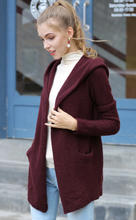 Load image into Gallery viewer, Pre-Order Open Front Lapel Tunic Hooded Coat