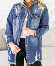 Load image into Gallery viewer, Pre-Order Distressed Denim Shirt/Jacket