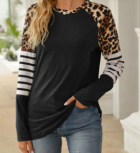 Pre-Order Leopard Striped Long Sleeve Top