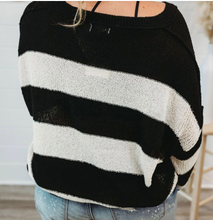 Load image into Gallery viewer, Pre-Order Plus Size Color Block V Neck Pullover Knit Sweaters