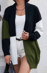 Pre-Order Color Block Cardigans with Pockets