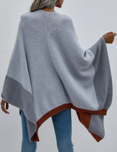 Pre-Order Color Block Cardigan/Poncho