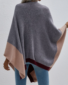 Pre-Order Color Block Cardigan/Poncho