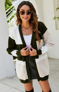 Pre-Order Color Block Knit Cardigans