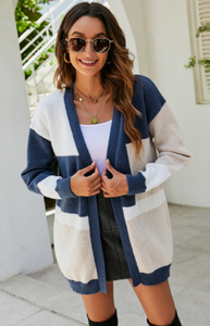 Pre-Order Color Block Knit Cardigans