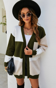 Pre-Order Color Block Knit Cardigans