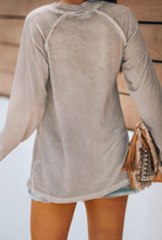 Load image into Gallery viewer, Pre-Order V Neck Casual Long Sleeve Top