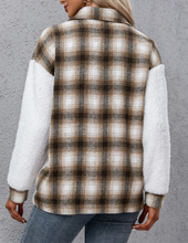 Load image into Gallery viewer, Pre-Order Splicing Plaid Shirt Coat