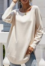 Load image into Gallery viewer, Pre-Order Solid Knit Tunic Sweatshirt