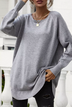 Load image into Gallery viewer, Pre-Order Solid Knit Tunic Sweatshirt