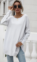 Load image into Gallery viewer, Pre-Order Solid Knit Tunic Sweatshirt