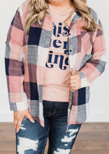 Load image into Gallery viewer, Pre-Order Plus Size Pink Plaid Shirt