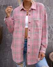 Load image into Gallery viewer, Plaid Shirt Jackets with Silver Buttons