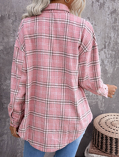 Load image into Gallery viewer, Plaid Shirt Jackets with Silver Buttons