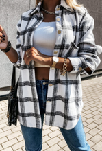 Load image into Gallery viewer, Plaid Shirt Jackets with Silver Buttons