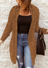 Load image into Gallery viewer, Fuzzy Knit Cardigan with Pockets