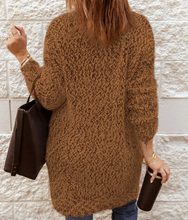 Load image into Gallery viewer, Fuzzy Knit Cardigan with Pockets