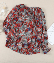 Load image into Gallery viewer, Pre-Order Printed Long Sleeve V-Neck Drawstring Shirt