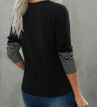 Load image into Gallery viewer, Pre-Order Casual Striped Color-Block Crew Neck Shirts