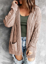 Load image into Gallery viewer, Pre-Order Open Front Cable Knit Cardigan