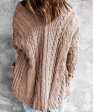 Load image into Gallery viewer, Pre-Order Open Front Cable Knit Cardigan