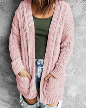 Load image into Gallery viewer, Pre-Order Open Front Cable Knit Cardigan