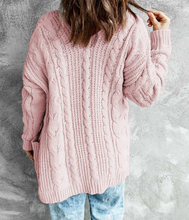 Load image into Gallery viewer, Pre-Order Open Front Cable Knit Cardigan