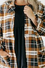 Load image into Gallery viewer, Pre-Order Plaid Print Turn Down Collar Buttons Shirt Jacket