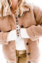 Load image into Gallery viewer, Pre-Order Buttons Turn-down Collar Sherpa Coats