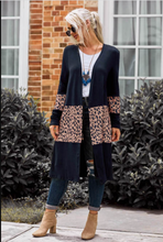 Load image into Gallery viewer, Pre-Order Leopard Splicing Color Block Cardigans