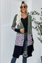 Load image into Gallery viewer, Pre-Order Leopard Splicing Color Block Cardigans