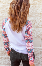 Load image into Gallery viewer, Pre-Order Tribal Aztec Print Raglan Sweatshirt