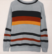 Load image into Gallery viewer, Pre-Order Color Block Open Front Pocket Knit Cardigan