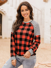 Load image into Gallery viewer, Pre-Order Stripes &amp; Plaid Long Sleeve Top