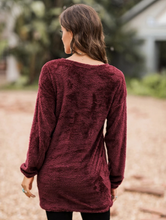 Load image into Gallery viewer, Pre-Order Solid Tunic Plush Long Sleeve Top
