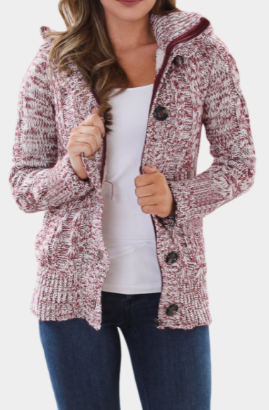 Pre-Order Long Sleeve Button-up Hooded Cardigans