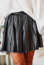 Load image into Gallery viewer, Pre-Order Black Pleated High Waist Mini Skirt