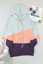 Load image into Gallery viewer, Pre-Order Plus Size Color Block Hoodie