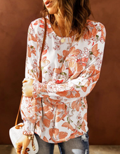 Load image into Gallery viewer, Pre-Order Floral Print Smocked Cuff Puff Sleeve Shirt