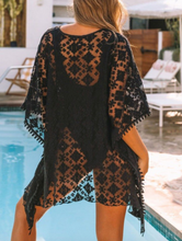 Load image into Gallery viewer, Pre-Order Black Lace Cover-up Dress