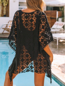 Pre-Order Black Lace Cover-up Dress