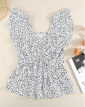 Load image into Gallery viewer, Pre-Order Leopard Butterfly Sleeves Babydoll Top