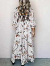 Load image into Gallery viewer, Pre-Order White Square Neck Floral Maxi Dress