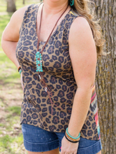 Load image into Gallery viewer, Pre-Order Plus Size Leopard Serape Print Tank Top