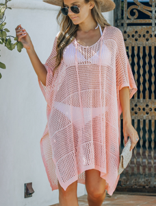 Pre-Order Knitted Hollow-out Beach Cover ups with Slits