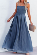Load image into Gallery viewer, Pre-Order Smocked Swiss Dot Maxi Dress