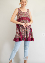 Load image into Gallery viewer, Floral &amp; Lace Tunic Tank