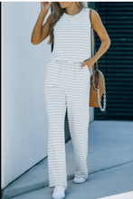 Load image into Gallery viewer, Pre-Order Striped Print Pocketed Sleeveless Jumpsuit